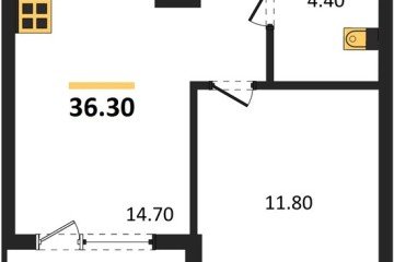 Фото №1: 1-комнатная квартира 38 м², 2/18 эт. - Краснодар, мкр. ЖК Первое Место,