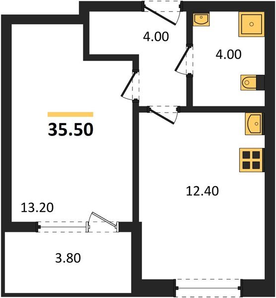 Фото №1: 1-комнатная квартира 37&nbsp;м², 2/18&nbsp;эт. - Краснодар, Карасунский внутригородской округ, мкр. ЖК Первое Место