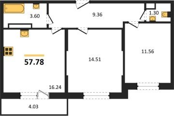 Фото №1: 2-комнатная квартира 57 м², 11/12 эт. - Краснодар, мкр. ЖК Смородина,