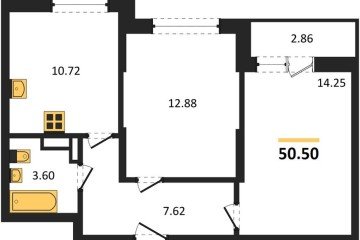 Фото №1: 2-комнатная квартира 50 м², 10/16 эт. - Краснодар, мкр. ЖК Смородина,