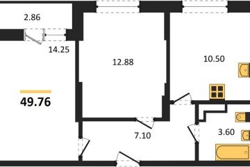 Фото №1: 2-комнатная квартира 49 м², 14/16 эт. - Краснодар, мкр. ЖК Смородина,