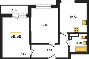 Фото №1: 2-комнатная квартира 50 м², 9/16 эт. - Краснодар, мкр. ЖК Смородина,