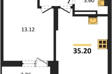 Фото №1: 1-комнатная квартира 35 м², 13/16 эт. - Краснодар, мкр. ЖК Смородина,