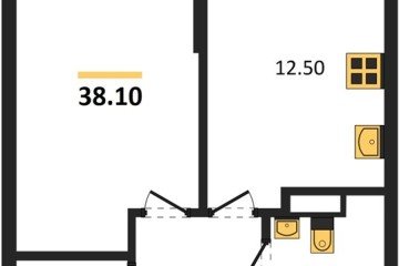 Фото №1: 1-комнатная квартира 38 м², 6/16 эт. - Краснодар, мкр. Догма Парк,