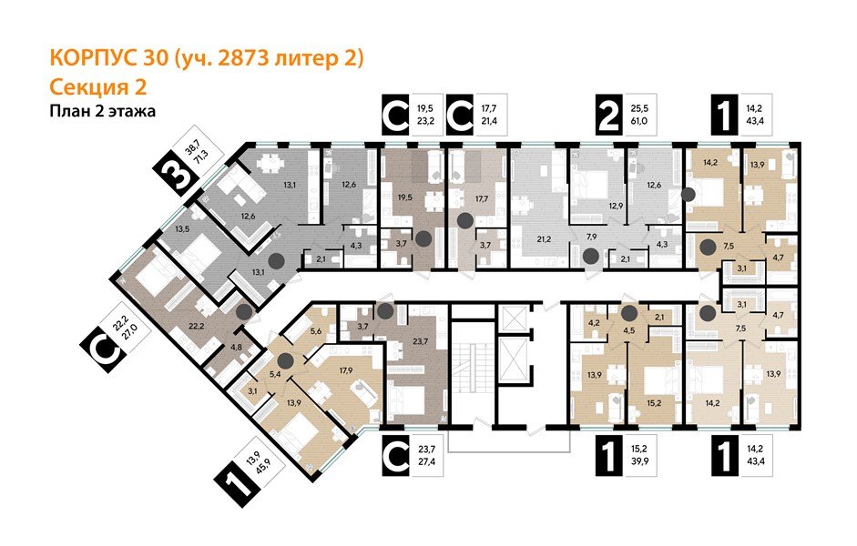 Фото №8: Студия 27&nbsp;м², 2/16&nbsp;эт. - Краснодар, Прикубанский внутригородской округ, мкр. Догма Парк