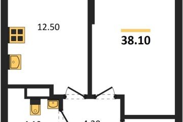 Фото №1: 1-комнатная квартира 38 м², 6/16 эт. - Краснодар, мкр. Догма Парк,