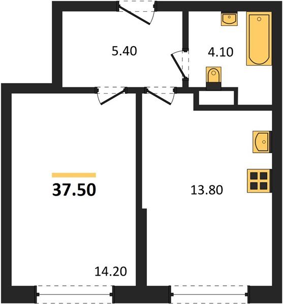 Фото №1: 1-комнатная квартира 37&nbsp;м², 7/16&nbsp;эт. - Краснодар, Прикубанский внутригородской округ, мкр. Догма Парк