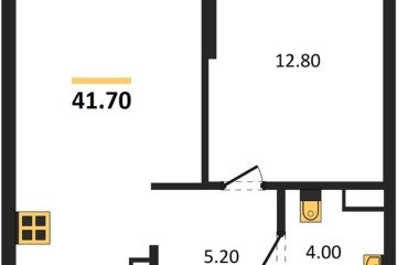 Фото №1: 1-комнатная квартира 41 м², 12/16 эт. - Краснодар, мкр. Догма Парк,