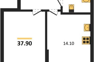 Фото №1: 1-комнатная квартира 37 м², 2/16 эт. - Краснодар, мкр. Догма Парк,