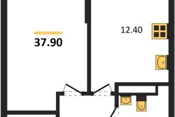 Фото №1: 1-комнатная квартира 37 м², 15/16 эт. - Краснодар, мкр. Догма Парк,