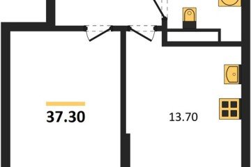 Фото №1: 1-комнатная квартира 37 м², 15/16 эт. - Краснодар, мкр. Догма Парк,