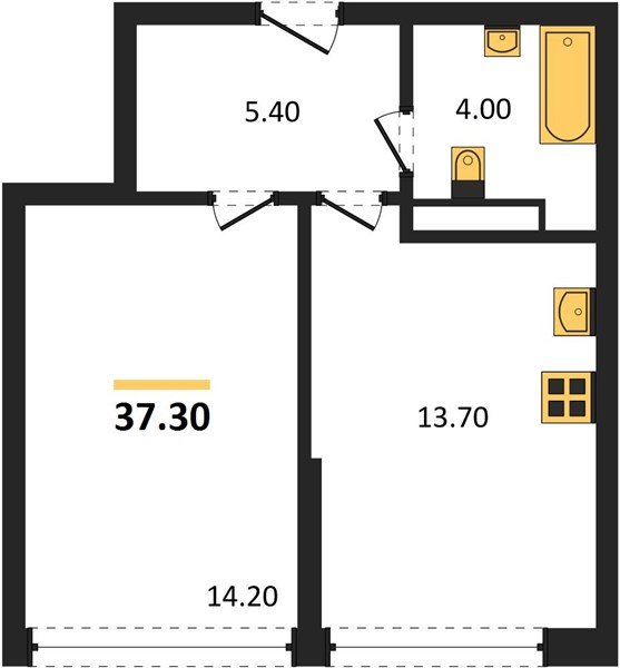 Фото №1: 1-комнатная квартира 37&nbsp;м², 15/16&nbsp;эт. - Краснодар, Прикубанский внутригородской округ, мкр. Догма Парк