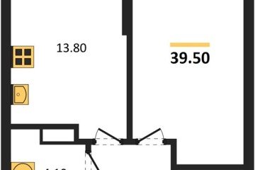 Фото №1: 1-комнатная квартира 39 м², 6/16 эт. - Краснодар, мкр. Догма Парк,
