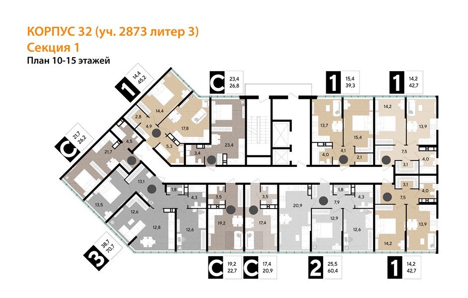 Фото №8: Студия 26&nbsp;м², 12/16&nbsp;эт. - Краснодар, Прикубанский внутригородской округ, мкр. Догма Парк