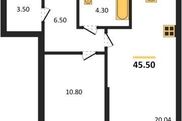 Фото №1: 1-комнатная квартира 45 м², 2/16 эт. - Краснодар, мкр. Догма Парк,