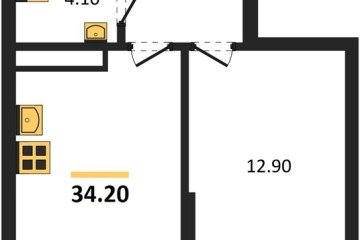 Фото №1: 1-комнатная квартира 34 м², 7/16 эт. - Краснодар, мкр. Догма Парк,
