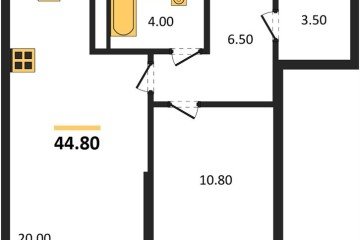 Фото №1: 1-комнатная квартира 44 м², 12/16 эт. - Краснодар, мкр. Догма Парк,