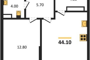 Фото №1: 1-комнатная квартира 44 м², 11/16 эт. - Краснодар, мкр. Догма Парк,