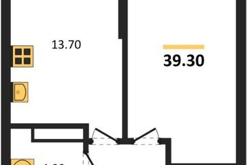 Фото №1: 1-комнатная квартира 39 м², 11/16 эт. - Краснодар, мкр. Догма Парк,