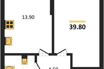 Фото №1: 1-комнатная квартира 39 м², 2/16 эт. - Краснодар, мкр. Догма Парк,