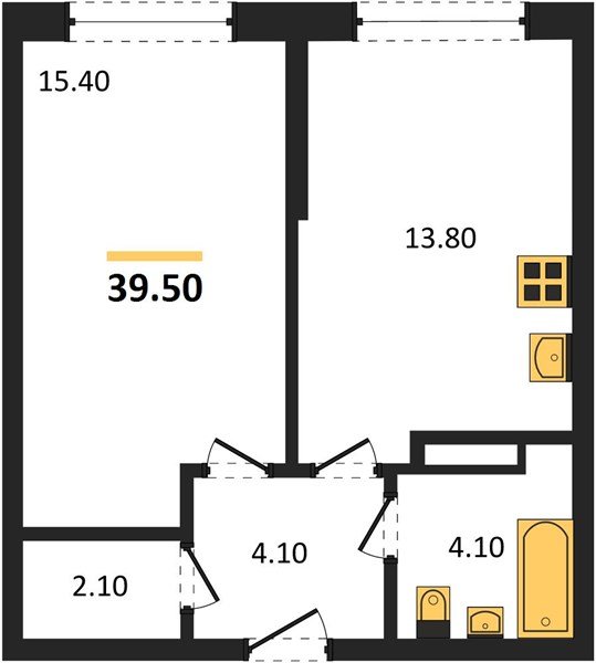 Фото №1: 1-комнатная квартира 39&nbsp;м², 3/16&nbsp;эт. - Краснодар, Прикубанский внутригородской округ, Прикубанский внутригородской округ, Догма Парк, мкр. Догма Парк