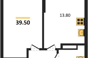 Фото №1: 1-комнатная квартира 39 м², 7/16 эт. - Краснодар, мкр. Догма Парк,