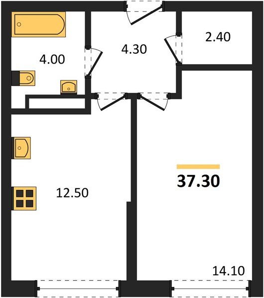 Фото №1: 1-комнатная квартира 37&nbsp;м², 11/16&nbsp;эт. - Краснодар, Прикубанский внутригородской округ, Прикубанский внутригородской округ, Догма Парк, мкр. Догма Парк