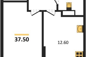 Фото №1: 1-комнатная квартира 37 м², 6/16 эт. - Краснодар, мкр. Догма Парк, ул. Марины Цветаевой, 34