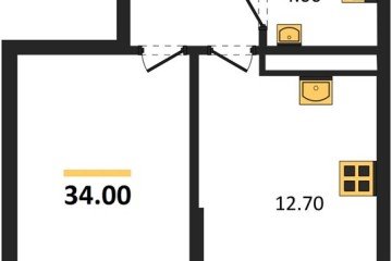 Фото №1: 1-комнатная квартира 34 м², 11/16 эт. - Краснодар, мкр. Догма Парк, ул. Марины Цветаевой, 34