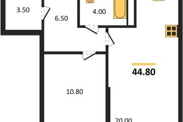 Фото №1: 1-комнатная квартира 44 м², 11/16 эт. - Краснодар, мкр. Догма Парк, ул. Марины Цветаевой, 34