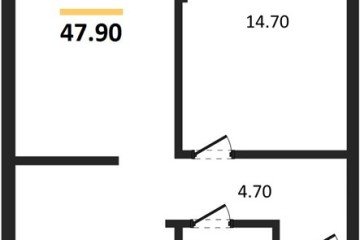 Фото №1: 1-комнатная квартира 47 м², 6/16 эт. - Краснодар, мкр. Догма Парк, ул. Марины Цветаевой, 34