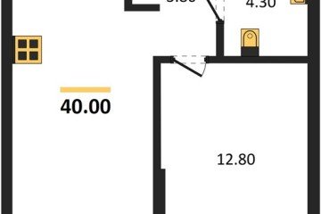 Фото №1: 1-комнатная квартира 40 м², 2/16 эт. - Краснодар, мкр. Догма Парк, ул. Марины Цветаевой, 34