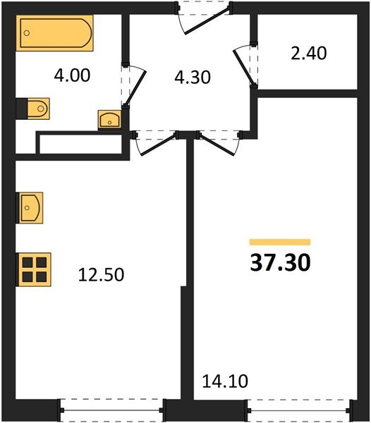Фото №1: 1-комнатная квартира 37&nbsp;м², 11/16&nbsp;эт. - Краснодар, Прикубанский внутригородской округ, мкр. Догма Парк, ул. Марины Цветаевой, 34
