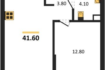 Фото №1: 1-комнатная квартира 41 м², 3/16 эт. - Краснодар, мкр. Догма Парк, ул. Марины Цветаевой, 34