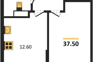 Фото №1: 1-комнатная квартира 37 м², 6/16 эт. - Краснодар, мкр. Догма Парк, ул. Марины Цветаевой, 34