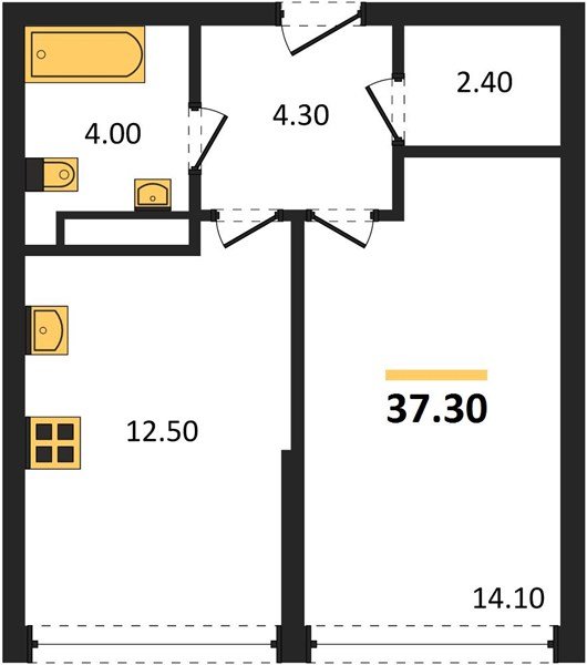 Фото №1: 1-комнатная квартира 37&nbsp;м², 15/16&nbsp;эт. - Краснодар, Прикубанский внутригородской округ, мкр. Догма Парк, ул. Марины Цветаевой, 34