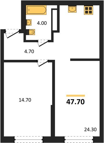Фото №1: 1-комнатная квартира 47&nbsp;м², 11/16&nbsp;эт. - Краснодар, Прикубанский внутригородской округ, мкр. Догма Парк, ул. Марины Цветаевой, 33