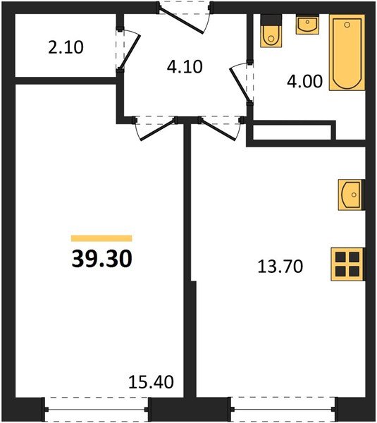 Фото №1: 1-комнатная квартира 39&nbsp;м², 11/16&nbsp;эт. - Краснодар, Прикубанский внутригородской округ, мкр. Догма Парк, ул. Марины Цветаевой, 33