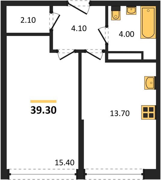 Фото №1: 1-комнатная квартира 39&nbsp;м², 15/16&nbsp;эт. - Краснодар, Прикубанский внутригородской округ, мкр. Догма Парк, ул. Марины Цветаевой, 33
