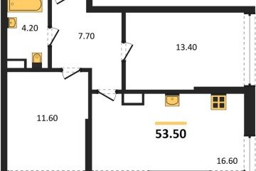 Фото №1: 2-комнатная квартира 53 м², 15/16 эт. - Краснодар, мкр. Догма Парк, ул. Марины Цветаевой, 33