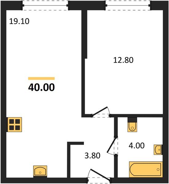 Фото №1: 1-комнатная квартира 40&nbsp;м², 2/16&nbsp;эт. - Краснодар, Прикубанский внутригородской округ, мкр. Догма Парк, ул. Марины Цветаевой, 35