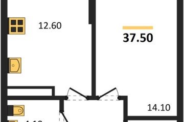 Фото №1: 1-комнатная квартира 37 м², 6/16 эт. - Краснодар, мкр. Догма Парк, ул. Марины Цветаевой, 35