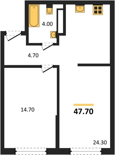 Фото №1: 1-комнатная квартира 47&nbsp;м², 11/16&nbsp;эт. - Краснодар, Прикубанский внутригородской округ, мкр. Догма Парк, ул. Марины Цветаевой, 35