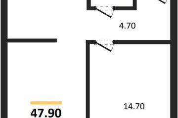 Фото №1: 1-комнатная квартира 47 м², 7/16 эт. - Краснодар, мкр. Догма Парк, ул. Марины Цветаевой, 35