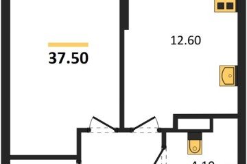 Фото №1: 1-комнатная квартира 37 м², 7/16 эт. - Краснодар, мкр. Догма Парк, ул. Марины Цветаевой, 35