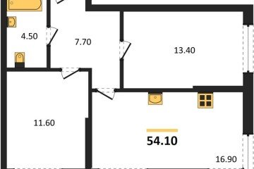 Фото №1: 2-комнатная квартира 54 м², 2/16 эт. - Краснодар, мкр. Догма Парк, ул. Марины Цветаевой, 35