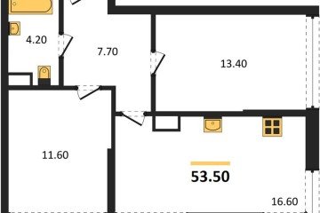 Фото №1: 2-комнатная квартира 53 м², 15/16 эт. - Краснодар, мкр. Догма Парк, ул. Марины Цветаевой, 35