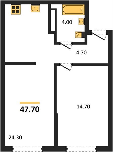 Фото №1: 1-комнатная квартира 47&nbsp;м², 12/16&nbsp;эт. - Краснодар, Прикубанский внутригородской округ, мкр. Догма Парк, ул. Марины Цветаевой, 35