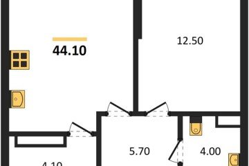 Фото №1: 1-комнатная квартира 44 м², 11/16 эт. - Краснодар, мкр. Догма Парк, ул. Марины Цветаевой, 35