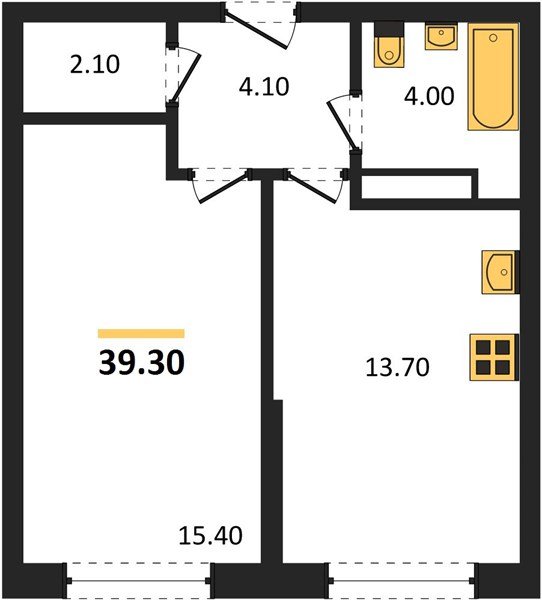 Фото №1: 1-комнатная квартира 39&nbsp;м², 11/16&nbsp;эт. - Краснодар, Прикубанский внутригородской округ, мкр. Догма Парк, ул. Марины Цветаевой, 35
